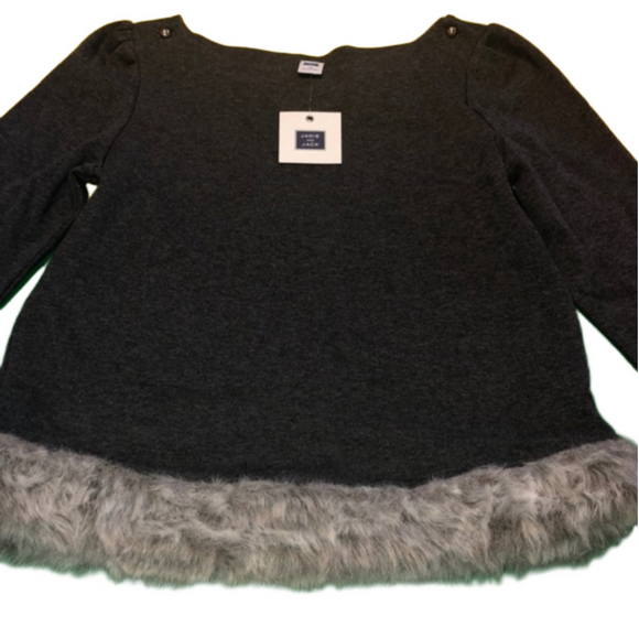 Janie and Jack Other - Janie and Jack gray NWT top size 10 girls